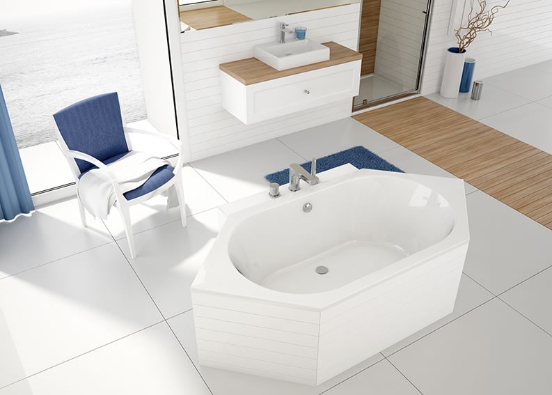 Sanplast Free Line W6K/FREE wanna sześciokątna 190x90 biały 610040145001000