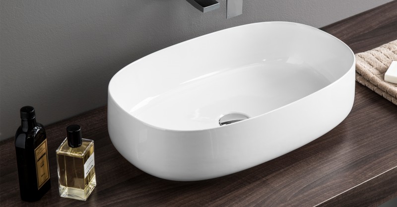 Artceram Cognac umywalka stawiana na blat 55x35 cm biały COL003