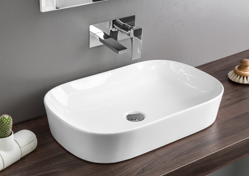 Artceram Ghost umywalka stawiana na blat 65x42 cm biały GHL002