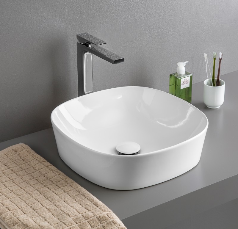 Artceram Ghost umywalka stawiana na blat 42x42 cm biały GHL001