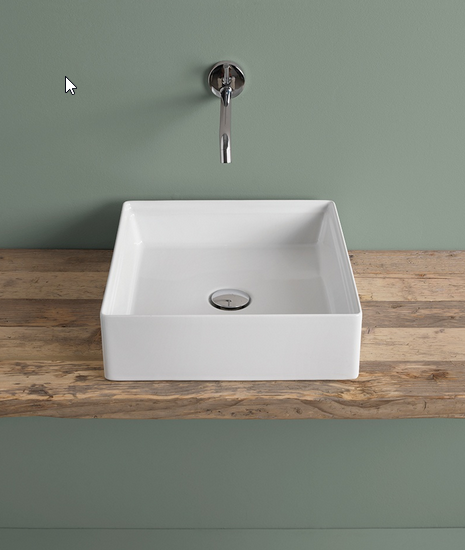 Artceram Cognac umywalka stawiana na blat 48x48 cm biały COL002