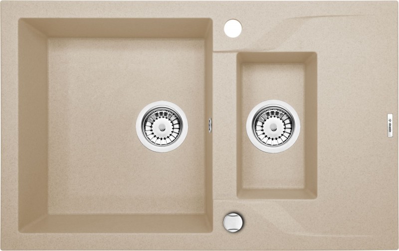Deante Andante zlewozmywak granitowy 1,5 komory z krótkim ociekaczem piaskowy ZQN7513