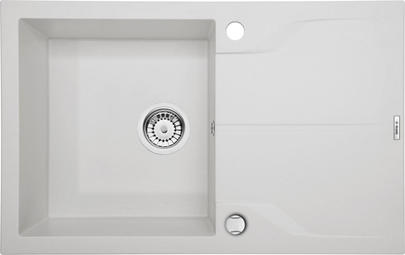 Deante Andante zlewozmywak granitowy 1 komora z ociekaczem alabaster ZQNA113