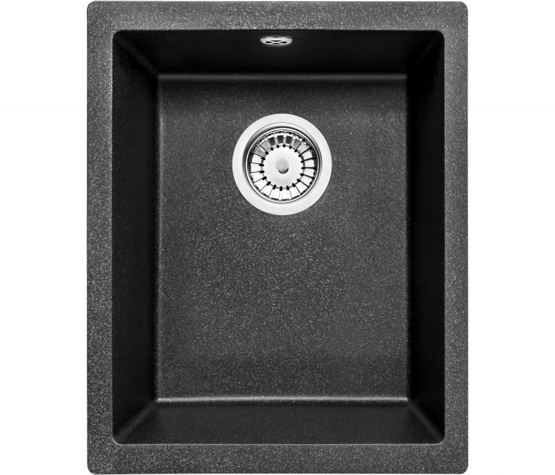 Deante Corda zlewozmywak granitowy podblatowy 1 komora grafitowy metalik ZQAG10B