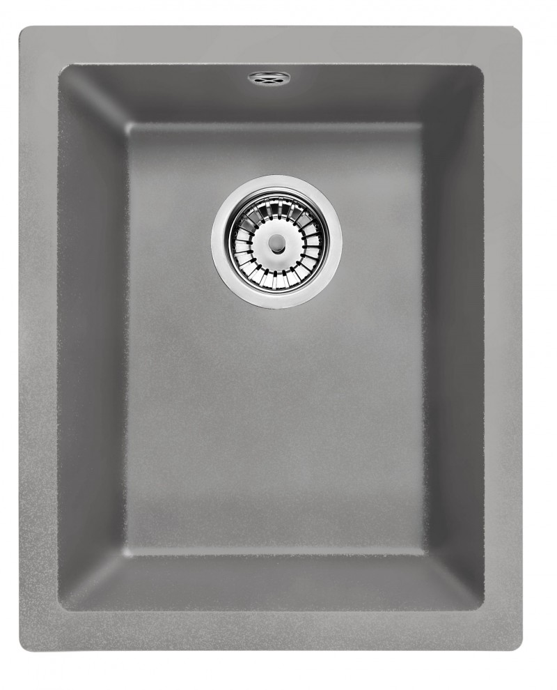 Deante Corda zlewozmywak granitowy podblatowy 1 komora szary metalik ZQAS10B