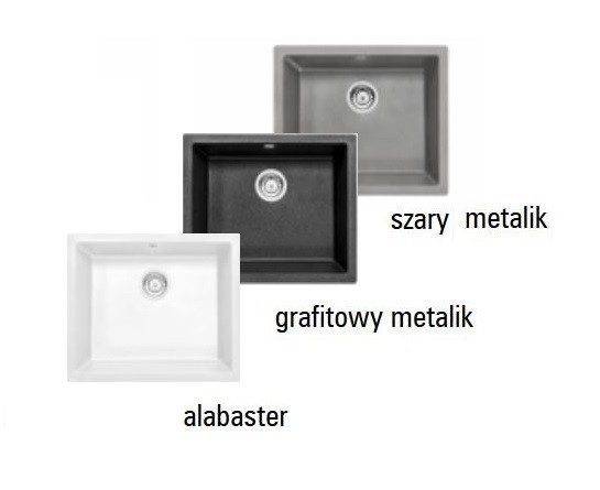 Deante Corda zlewozmywak granitowy podblatowy 1 komora szary metalik ZQAS10C