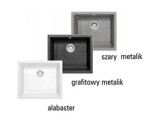 Deante Corda zlewozmywak granitowy podblatowy 1 komora alabaster ZQAA10C