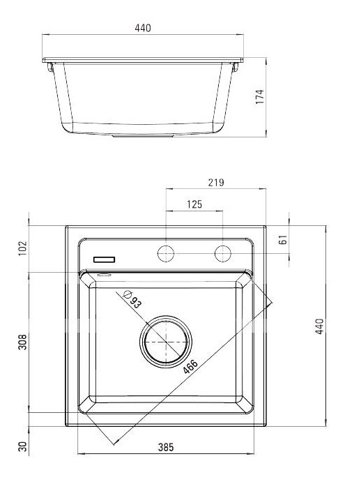 Deante Zorba zlewozmywak granitowy 1 komora bez ociekacza alabaster ZQZA103