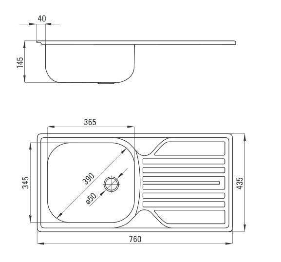 Deante Legato zlewozmywak 1 komora z ociekaczem stal satyna ZEL0110