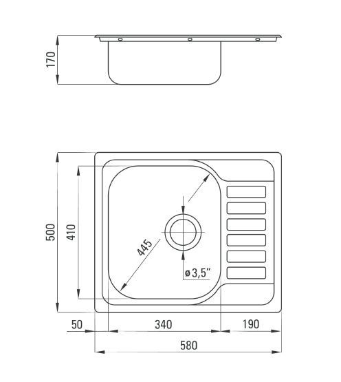 Deante Soul zlewozmywak 1 komora z krótkim ociekaczem stal dekor ZEO311A