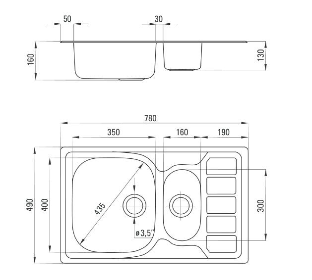 Deante Soul zlewozmywak 1,5 komory z ociekaczem stal satyna ZEO0513
