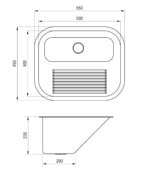Deante zlewozmywak gospodarczy 1 komora stal satyna ZYK0100