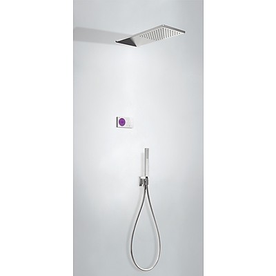 Tres Exclusive Shower Technology elektroniczny zestaw termostatyczny z deszczownicą 55x21 kompletny chrom 092.865.51
