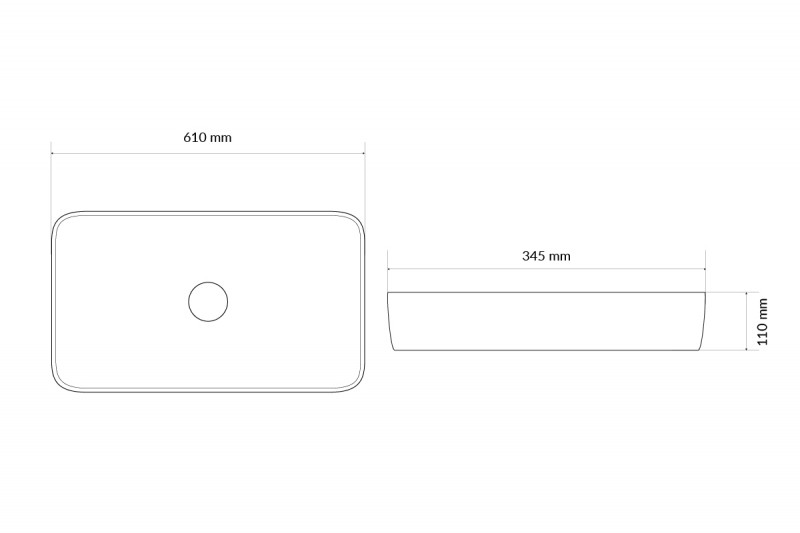 Actima Cori 61 umywalka nablatowa 61x34 biały CEAC.3301.610.WH