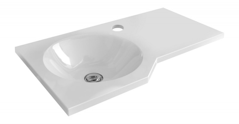 Excellent Be Spot umywalka z blatem ceramicznym 60x34 biały CEEX.2301.600.WH