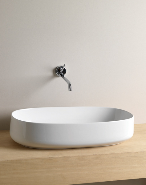 Artceram Cognac umywalka stawiana na blat 68x35 cm biały COL005