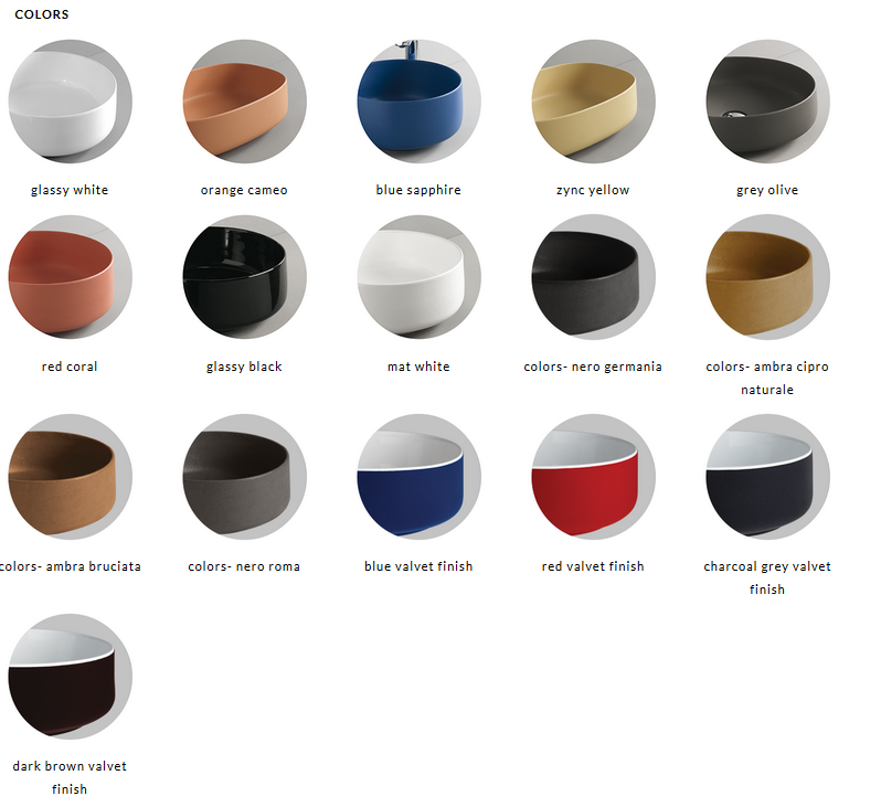 Artceram Cognac umywalka stawiana na blat 48x48 cm biały COL002