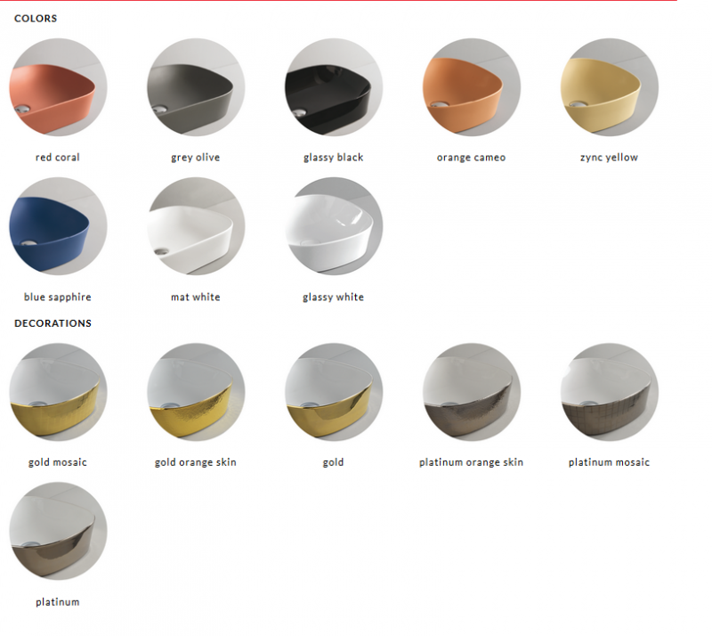 Artceram Ghost umywalka stawiana na blat 65x42 cm biały GHL002