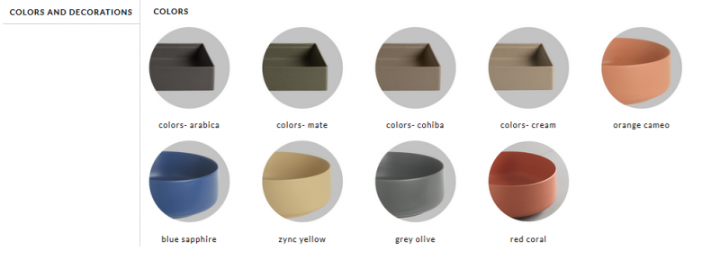 Artceram Scalino umywalka stawiana na blat 38x38 cm biały SCL001