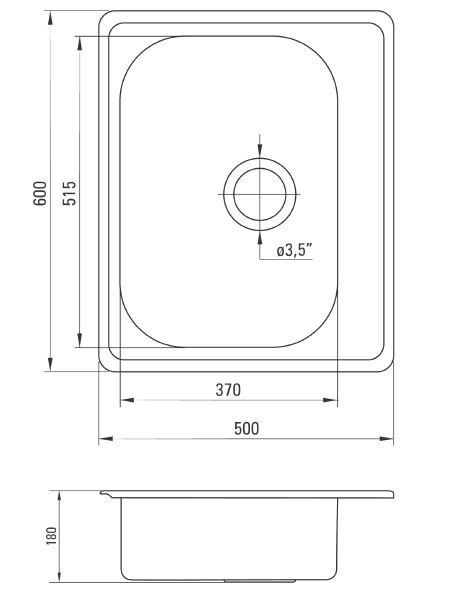 Deante Maredo zlewozmywak 1 komora bez ociekacza stal dekor ZYU3103