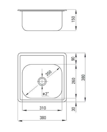 Deante Techno zlewozmywak 1 komora bez ociekacza stal satyna ZMU0100