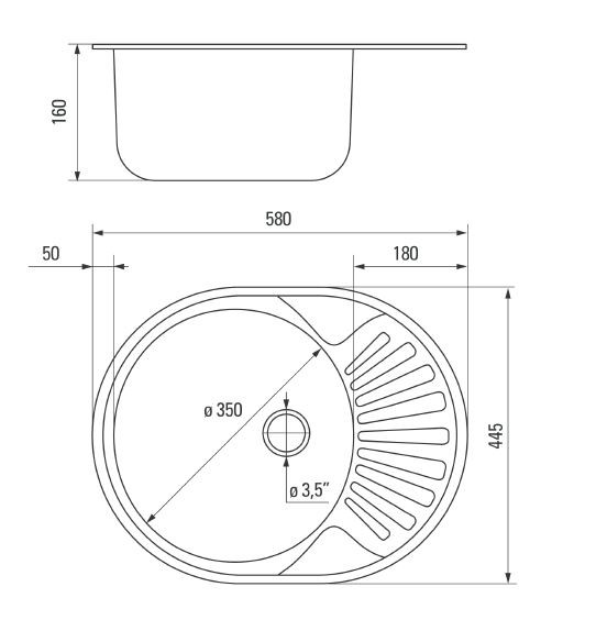 Deante Twist zlewozmywak okrągły 1 komora z krótkim ociekaczem stal satyna ZEU011C