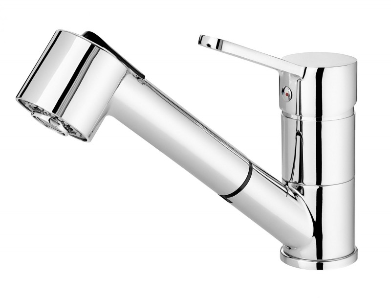 Deante Narcyz bateria zlewozmywakowa z wyciąganą wylewką chrom połysk BDN071M