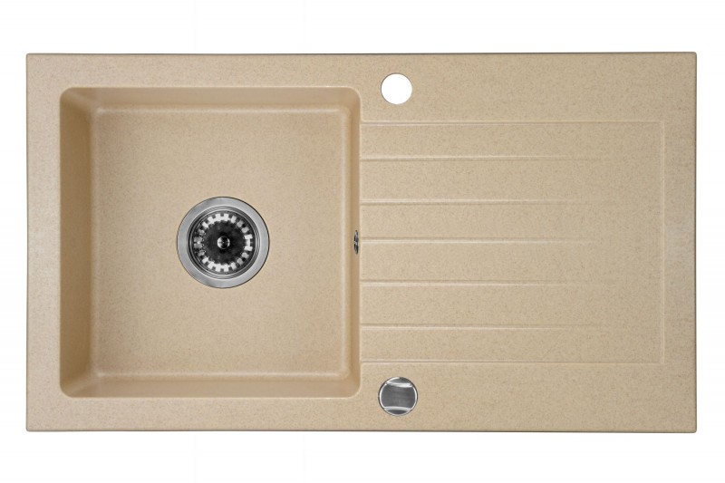 Deante Zorba zlewozmywak granitowy 1 komora z ociekaczem piaskowy ZQZ7113