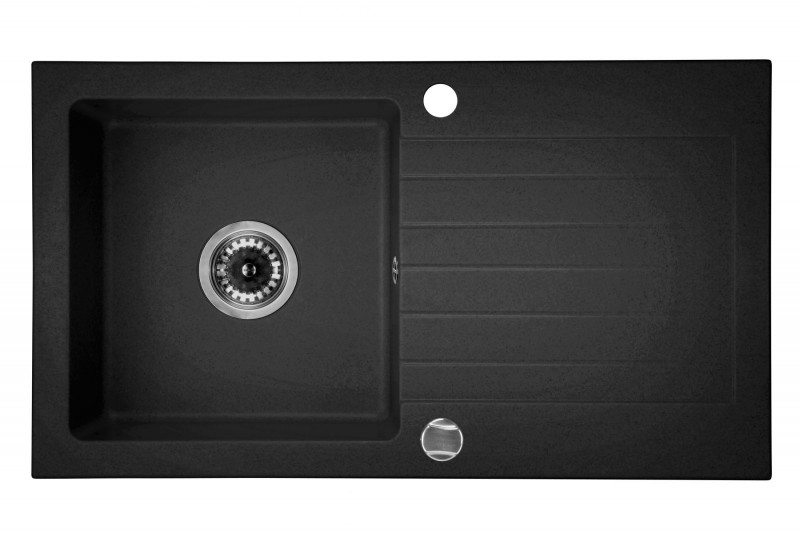 Deante Zorba zlewozmywak granitowy 1 komora z ociekaczem grafitowy ZQZ2113