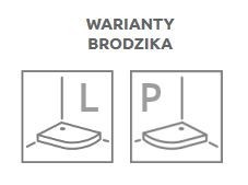 Radaway Doros PT E Compact brodzik pentagonalny asymetryczny 100x80 lewy ze zintegrowaną obudową SDRPTP1080-05L