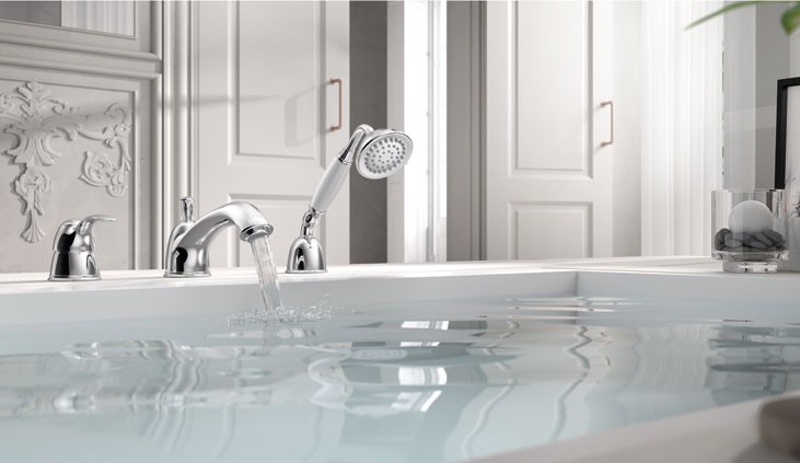 Tres Clasic bateria wannowa retro 3-otworowa chrom 242.145.01