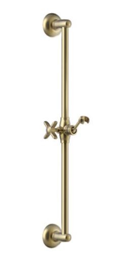 Tres Clasic drążek prysznicowy niklowany 600 mm stary mosiądz 242.732.01.LV