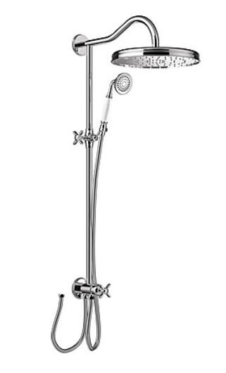 Tres Clasic zestaw prysznicowy z deszczownicą do kompletowania z baterią natynkową chrom 242.476.01
