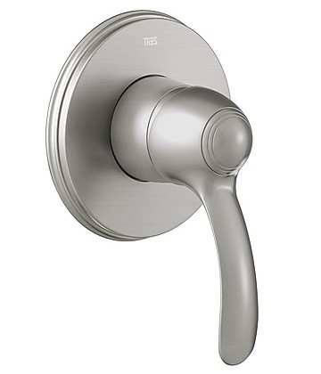 Tres Clasic bateria prysznicowa podtynkowa 1-drożna stal szczotkowana 242.177.01.AC