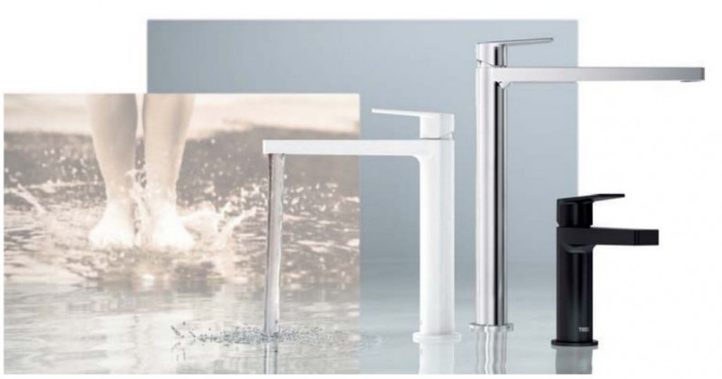 Tres Exclusive Project-Tres bateria umywalkowa wysoka XL stal szczotkowana 211.803.01.AC