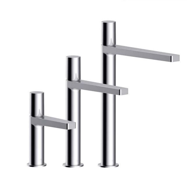 Tres Exclusive Project-Tres bateria umywalkowa wysoka XL stal szczotkowana 211.803.02.AC