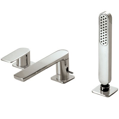 Tres Loft bateria wannowa trzyotworowa wylewka 22 cm stal nierdzewna 200.162.01.AC