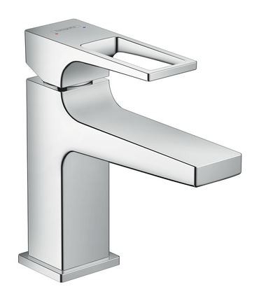 Hansgrohe Metropol Loop 100 mała bateria umywalkowa z korkiem push-open chrom 74500000
