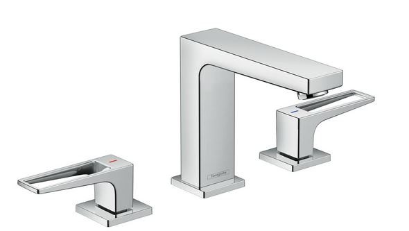 Hansgrohe Metropol Loop 110 bateria umywalkowa 3-otworowa z korkiem push-open chrom 74514000