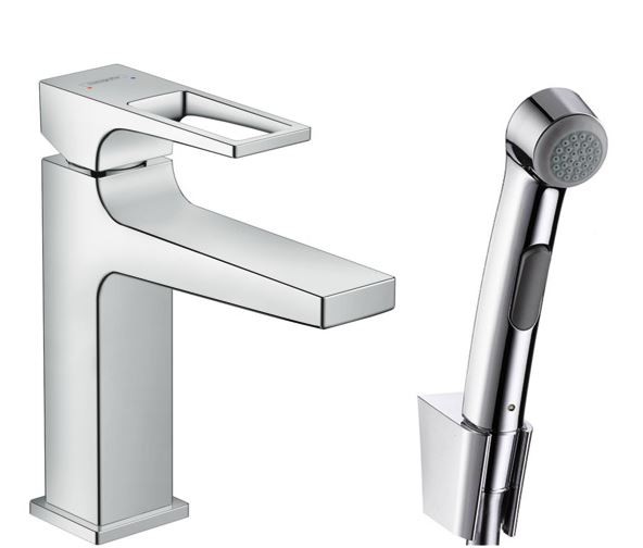Hansgrohe Metropol Loop 110 bateria ze słuchawką bidetową, zestaw bidette chrom 74522000