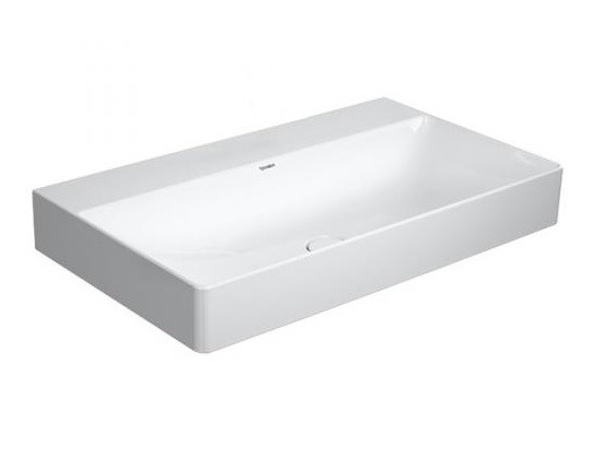 Duravit DuraSquare umywalka szlifowana bez otworu na baterię 80 cm biała 2353800079