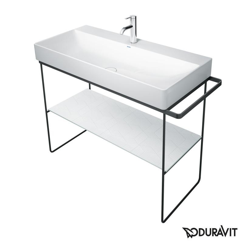 Duravit DuraSquare konsola stelaż metalowy stojący pod umywalkę 100 cm czarny mat 0031034600