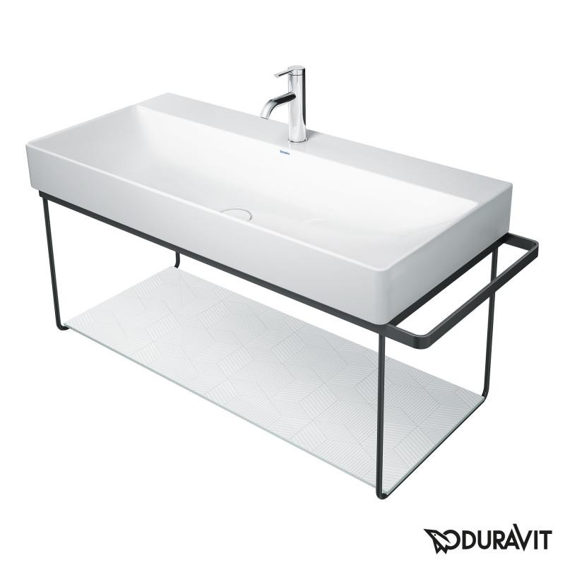 Duravit DuraSquare konsola stelaż metalowy wiszący pod umywalkę 100 cm czarny mat 0031044600