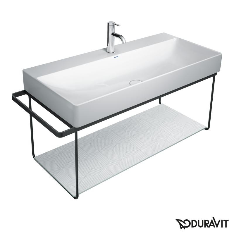 Duravit DuraSquare konsola stelaż metalowy wiszący pod umywalkę 80 cm czarny mat 0031124600