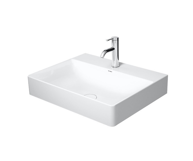 Duravit DuraSquare umywalka szlifowana z otworem na baterię 60 cm biała 2353600071