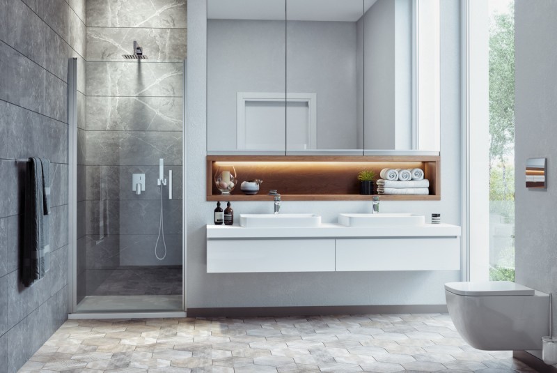 Excellent Mazo drzwi do wnęki wahadłowe 90 chrom przeźroczyste KAEX.3005.1010.9000.LP