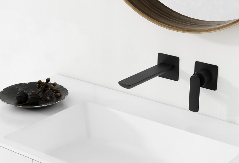 Kohlman Black Experience bateria umywalkowa podtynkowa czarny mat QW180EB