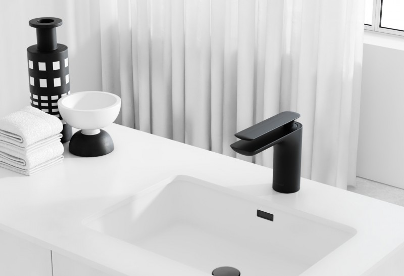 Kohlman Black Experience bateria umywalkowa czarny mat QB100EB