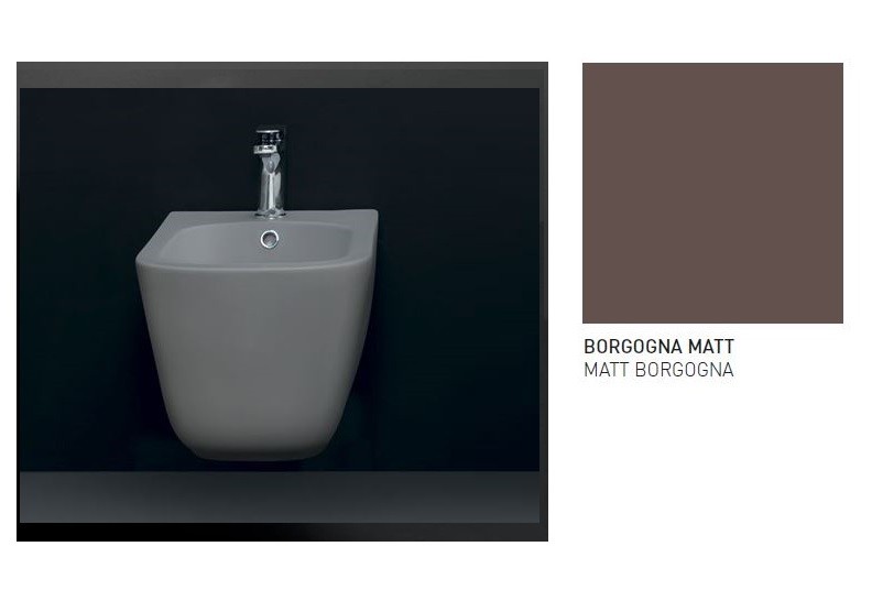 Kerasan Tribeca bidet wiszący borgogna burgund matowy 512575