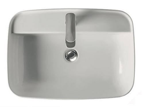 Kerasan Tribeca umywalka wpuszczana lub stawiana 60x43 cm biały 514201